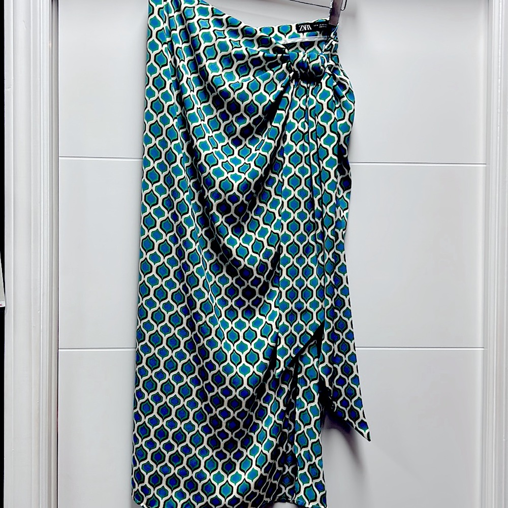 Zara silky skirt with slit